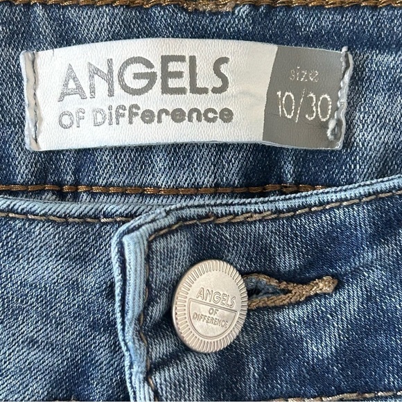 Angels of Difference Women’s Flare Boot cut Jeans Sz 10/30 Blue Stretchy Boho - Picture 5 of 8